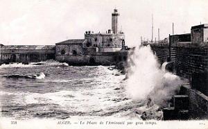 Alger - Amiraute - Phare par gros temps